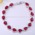 muestra de joyería del mercado conjunto de joyas de diamantes estadounidense pulsera negro y rojo